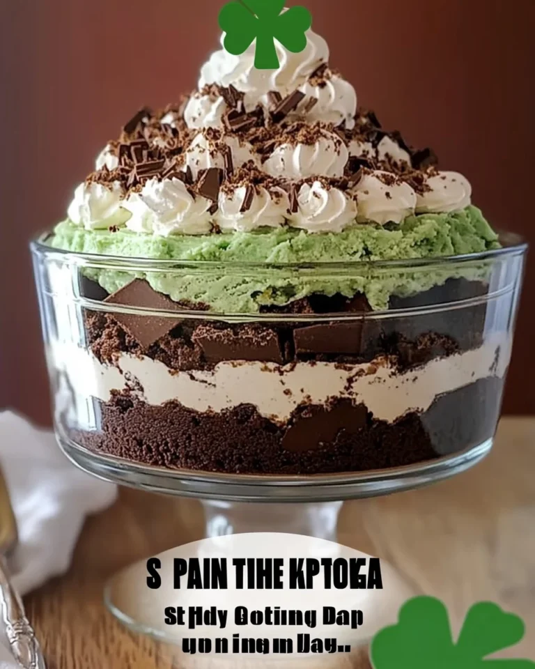 St. Patricks Day Brownie Trifle